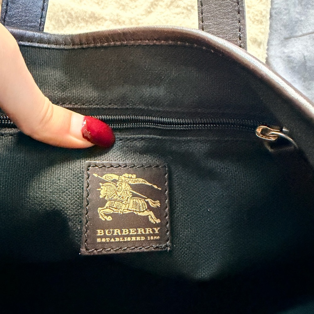 Burberry Mini Checkered Tote Bag - Picture 4 of 5